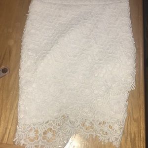 White body tight skirt